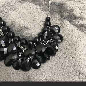 Black crystals necklace